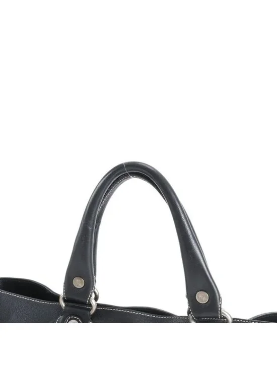 Celine Leather Tote Shoulder Hand Black A4 Ebm - Picture 2 of 9